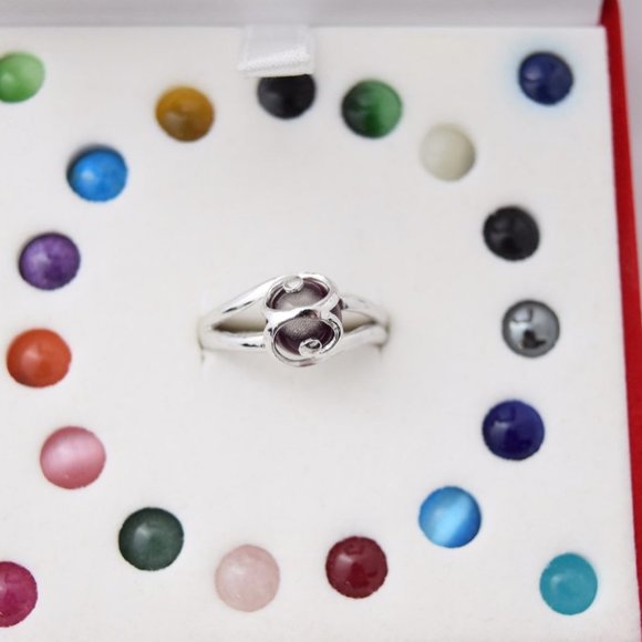 925 Sterling Silver Interchangeable Ring w/ Stones - Picture 10 of 12